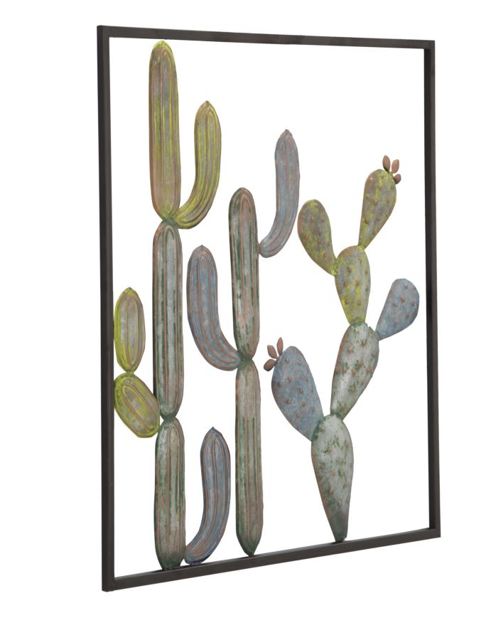 PANNEAU EN FERRO CACTUS-CADRE -C- CM 50X1,3X50