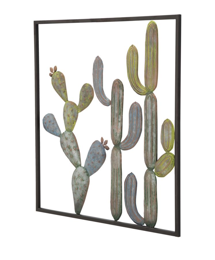 PANNEAU EN FERRO CACTUS-CADRE -C- CM 50X1,3X50
