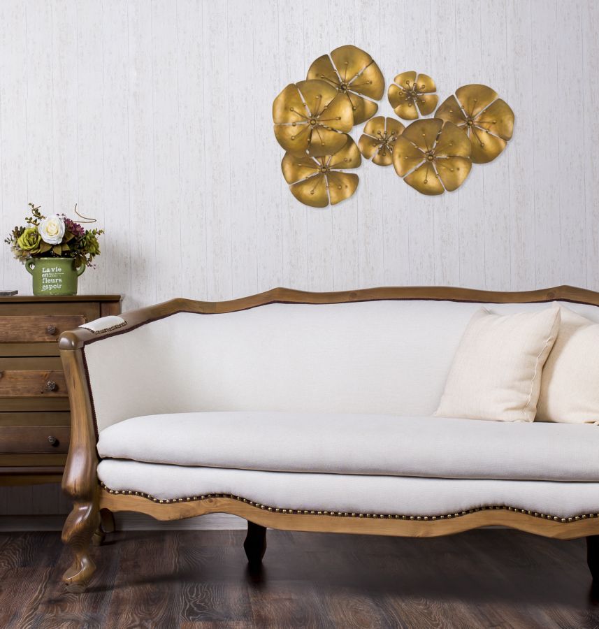 PANNELLO EN FERRO FLOWE GOLDY -B- CM 80X6X57