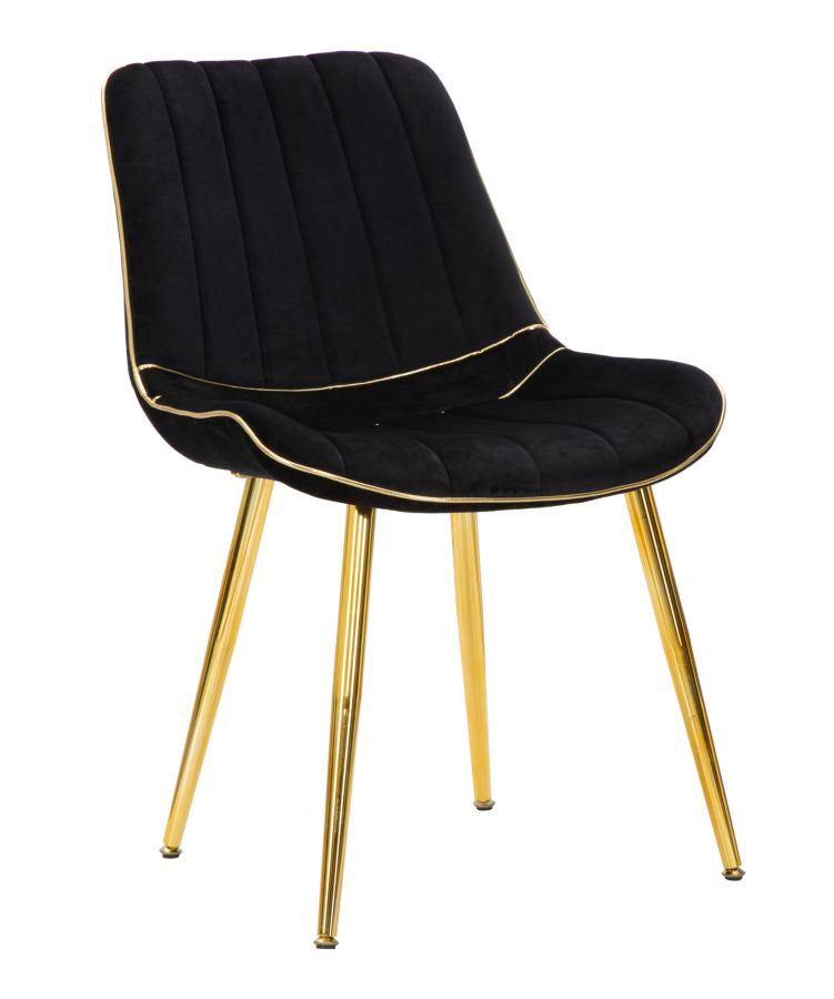 SEDIA PARIS NERA/OR ENSEMBLE 2 PZ CM 51X59X79