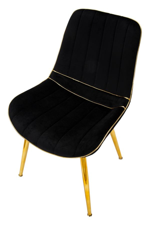SEDIA PARIS NERA/OR ENSEMBLE 2 PZ CM 51X59X79