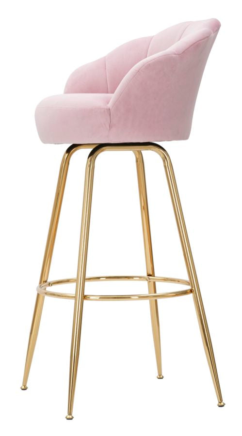 SGABELLO BAR VIENNE ROSA CM 55X53X110