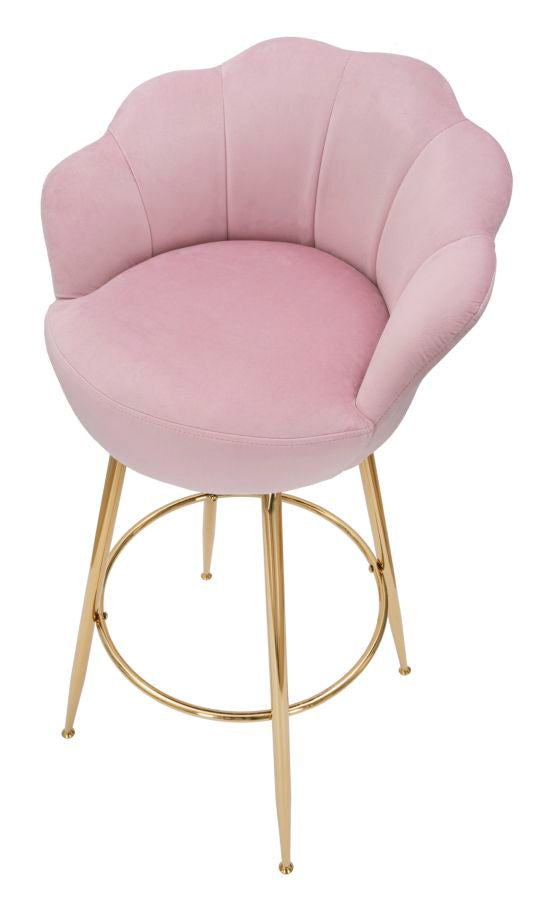 SGABELLO BAR VIENNE ROSA CM 55X53X110