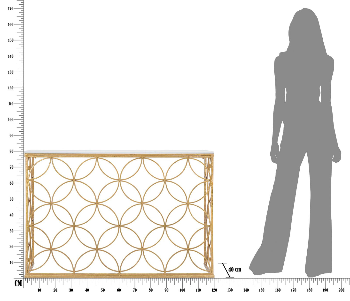 CONSOLE ¨¦TOILE MARBRE CM 120X40X80