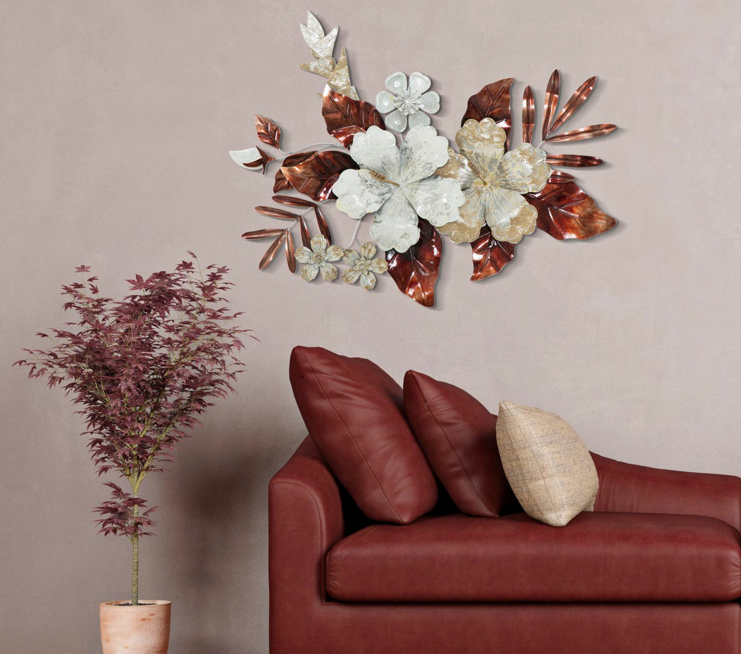 PANNEAU EN FERRO BOUQUET CM 83X8,5X55