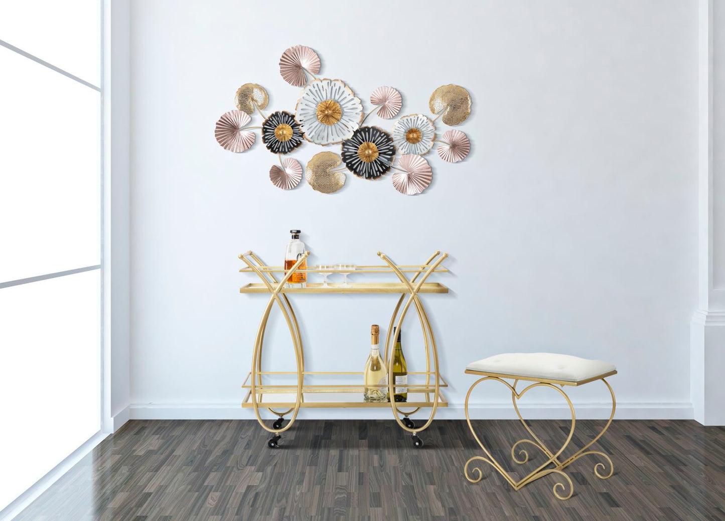 SGABELLO COEUR CREMA CM 50X37,5X51,5