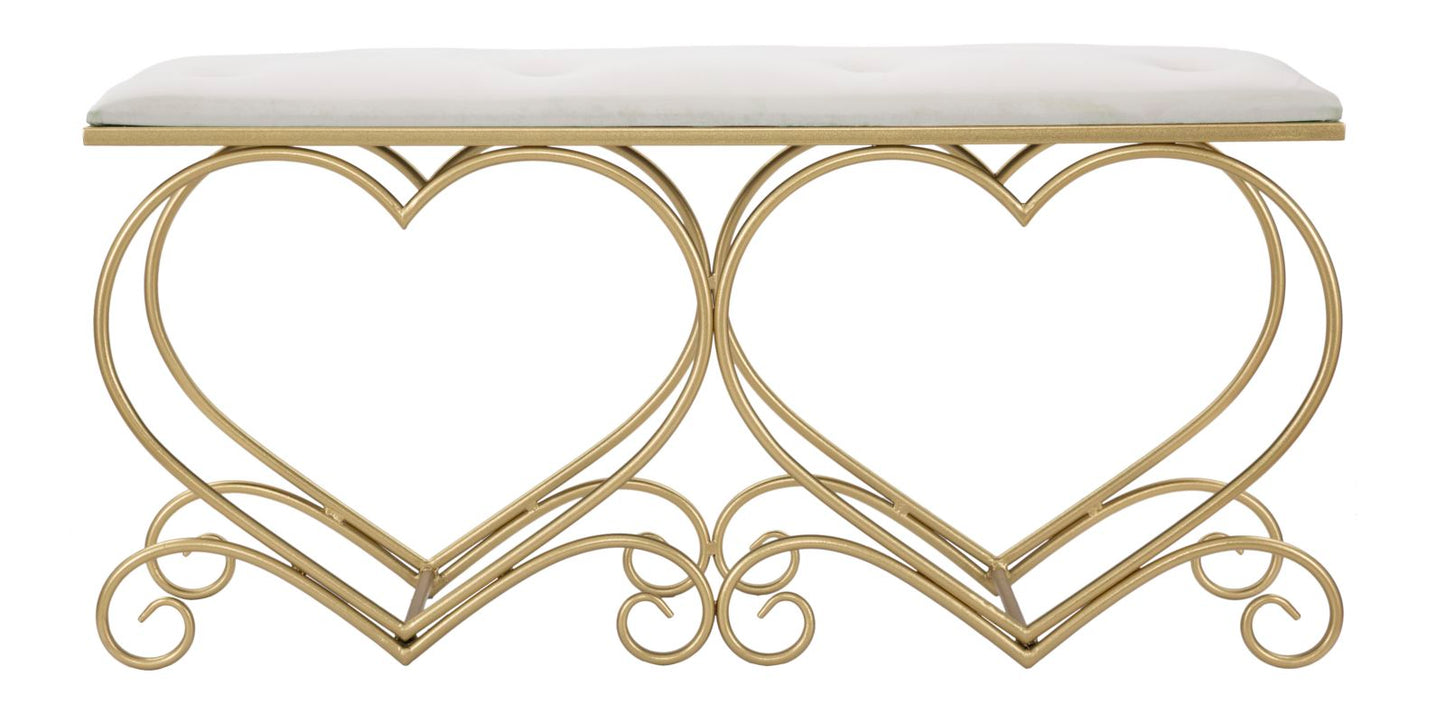 PANCA COEUR CREMA CM 105X37,5X51,5