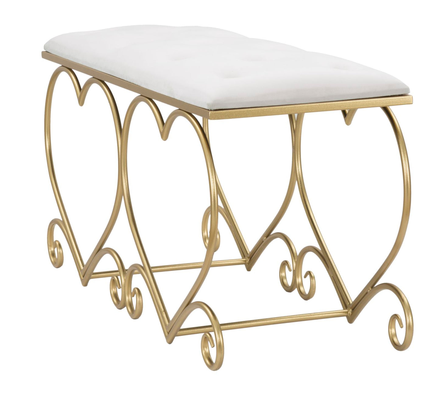 PANCA COEUR CREMA CM 105X37,5X51,5