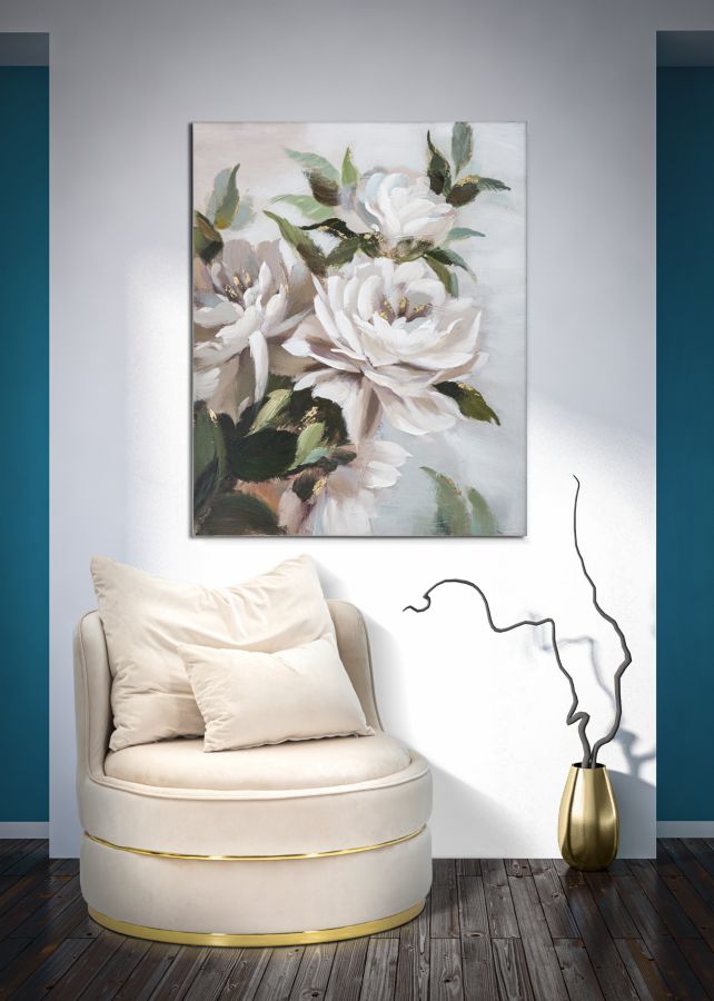 DIPINTO SU TELA FLEUR&FEUILLE CM 100X3,7X80