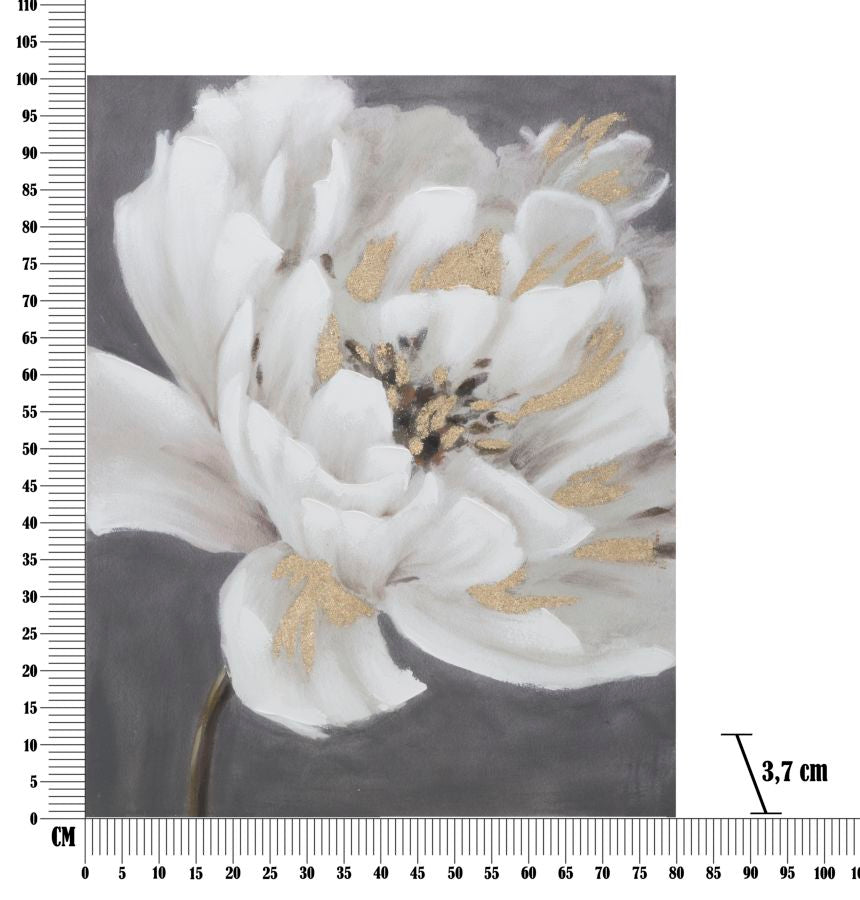 DIPINTO SU TELA BLANC/OR FLEUR CM
80X3,7X100