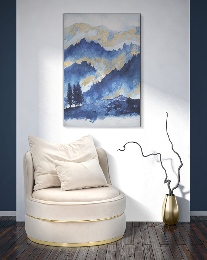 STAMPA DIPINTA ARBRE DE MONTAGNE CM 80X3X120