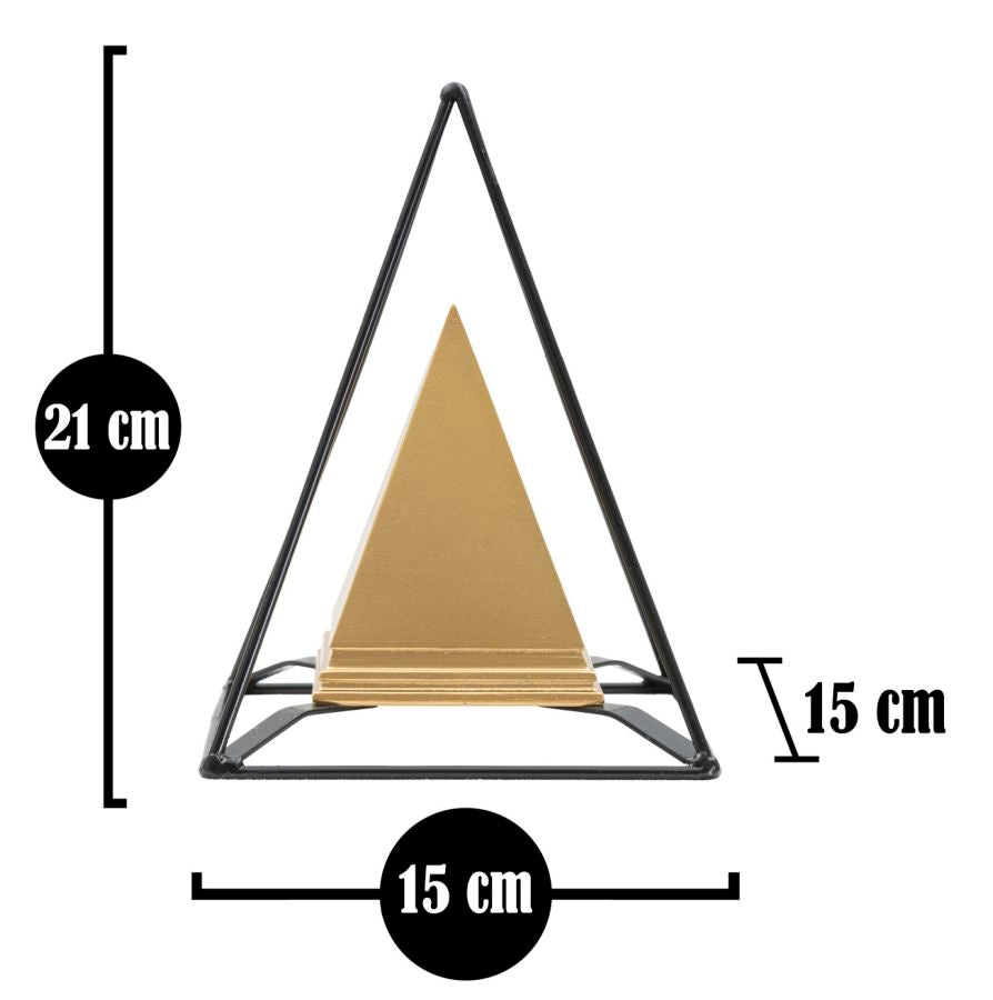 PIRAMIDE OR C/FERRO CM 15X15X21