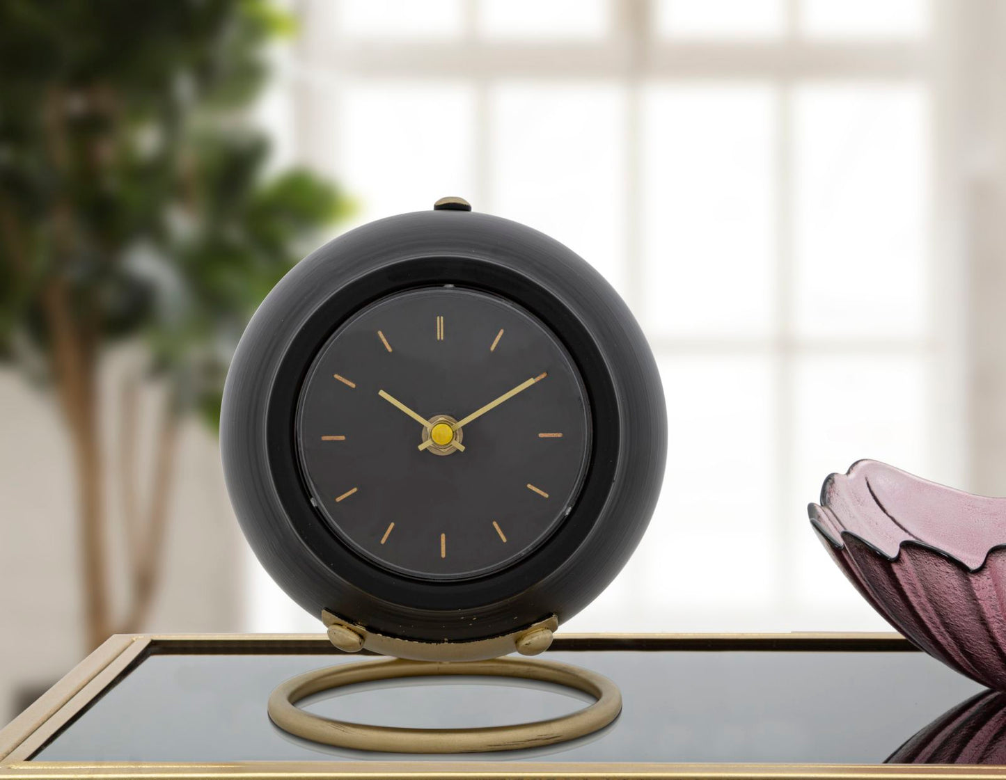 OROLOGIO DA TAVOLO BALLE NERO CM 16X13X19