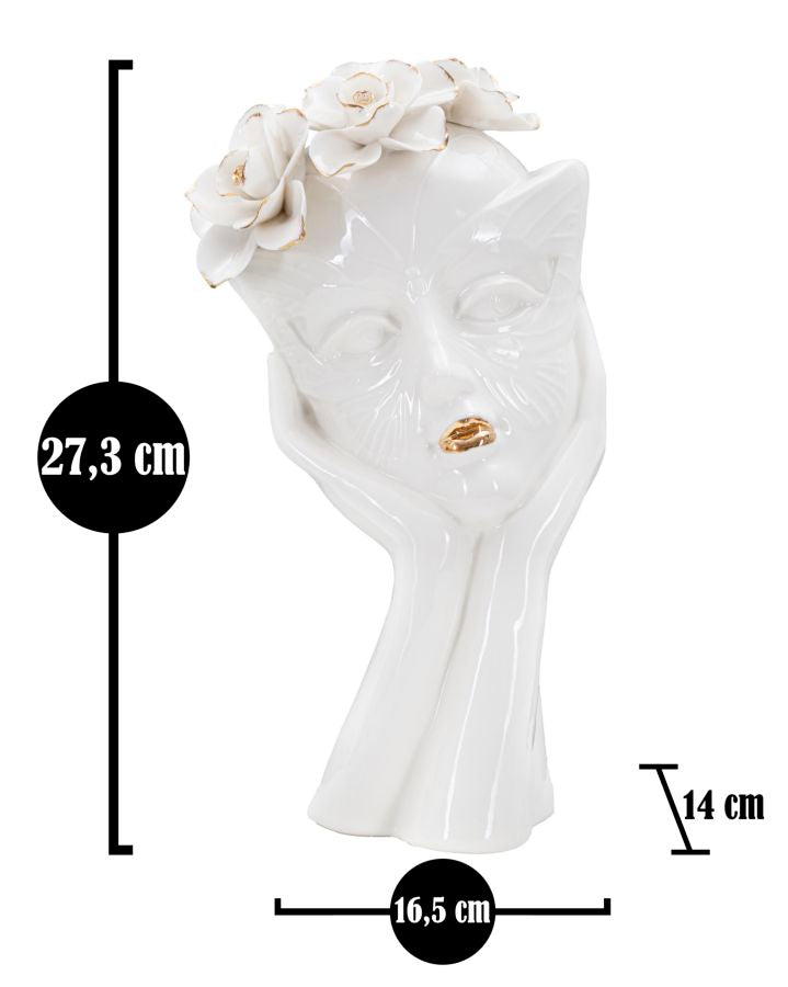 MASQUE FEMME VASO CM 16,5X14X27,3