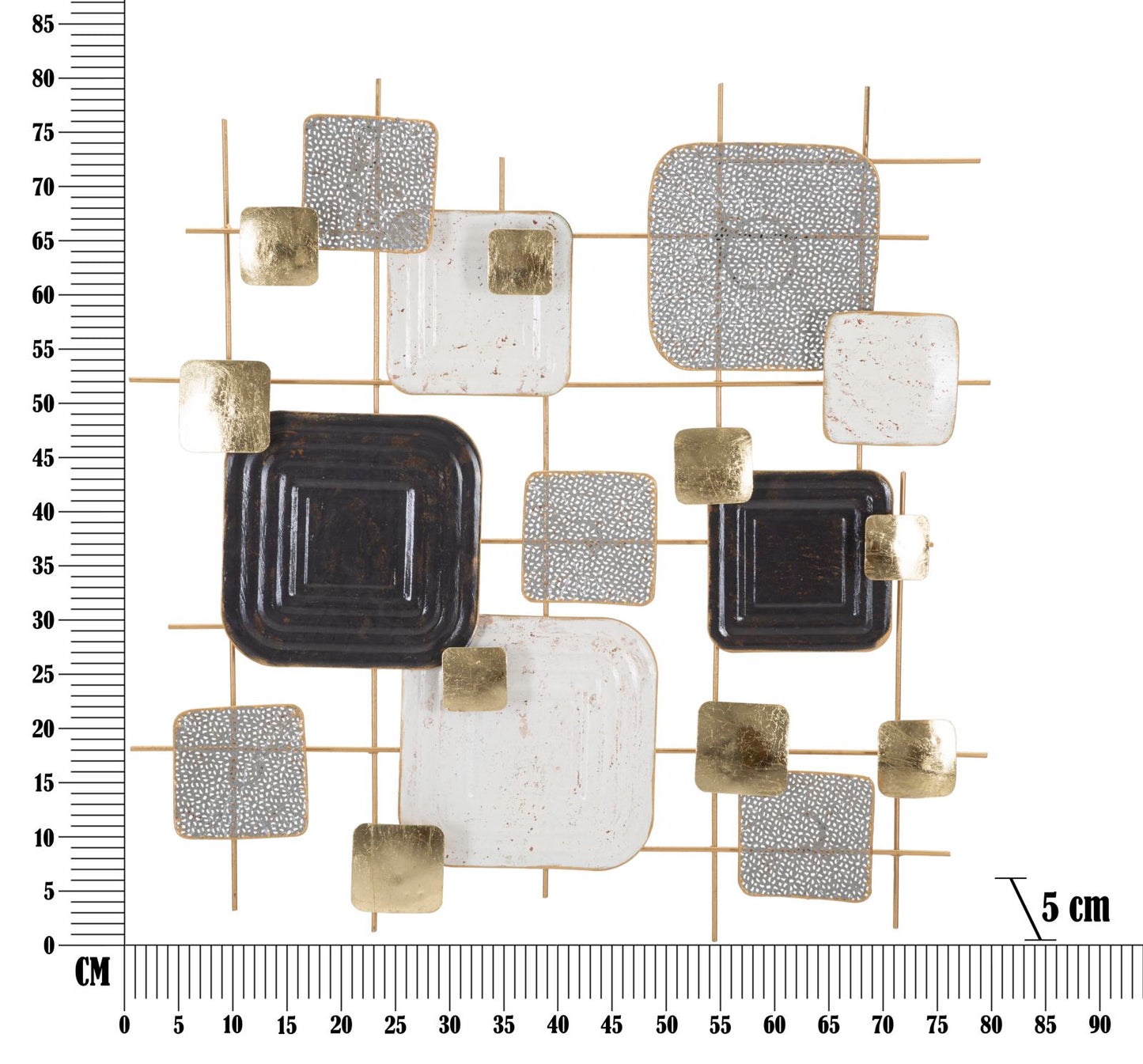 PANNEAU EN FERRO CUBES CM 80X5X80