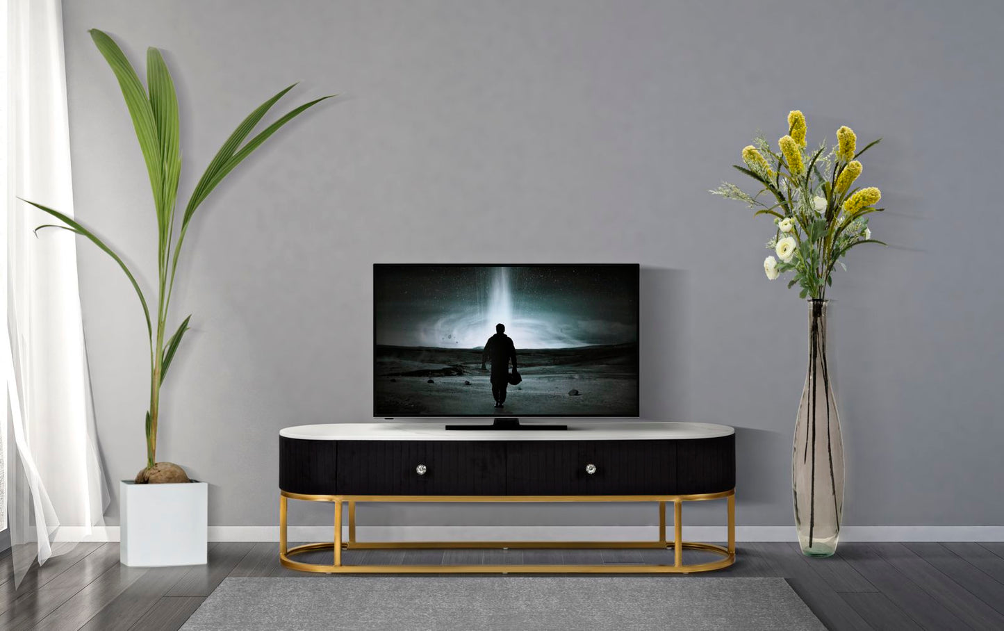 P/TV MONTPELLIER NOIR CM 150X42X45