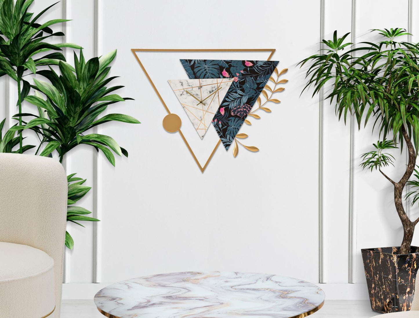 OROLOGIE DE MURO TRIANGLE CM 75X4,5X59