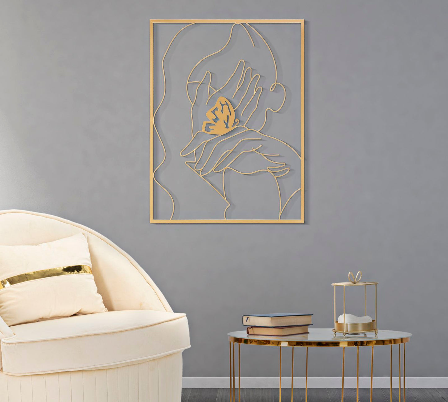 PANNELLO EN FERRO MAINS SUR FACE CM 60X1X80