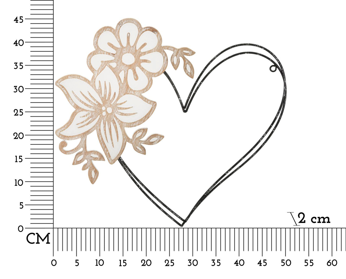 PANNELLO IN FERRO E LEGNO COEUR CM 50X2X45 MIN 2