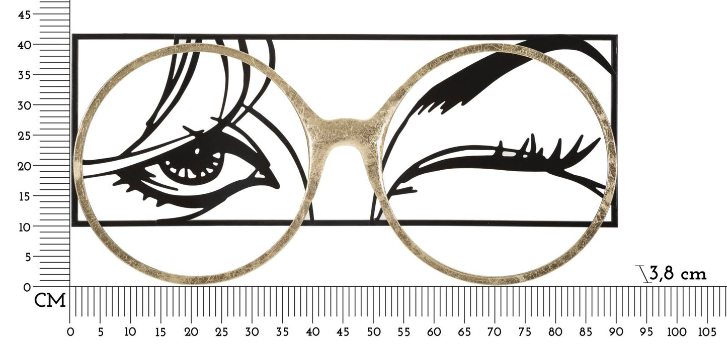 PANNEAU EN FERRO LUNETTES CM 89,5X3,8X41,3