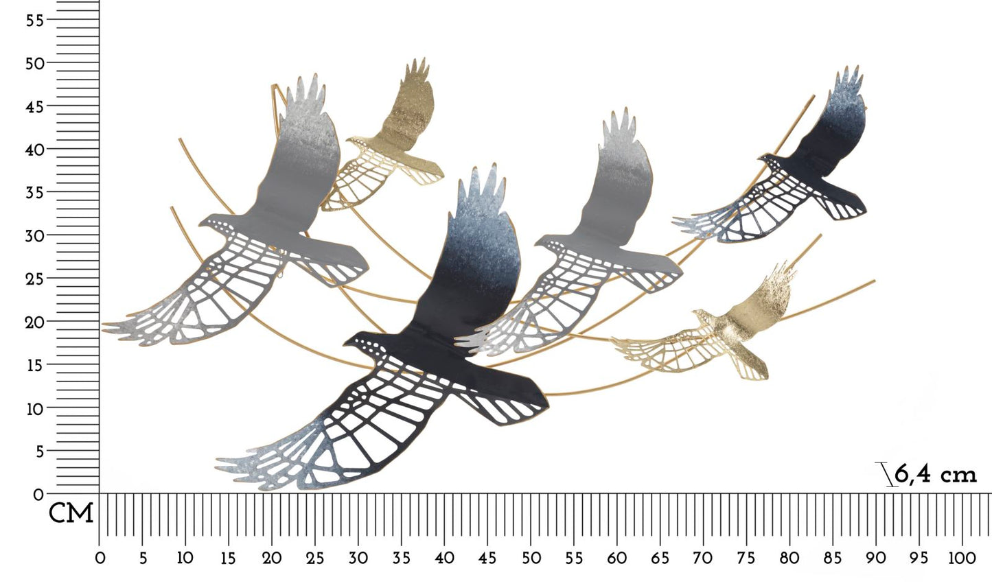 PANNEAU EN FERRO OISEAU CM 90,8X6,4X50,8