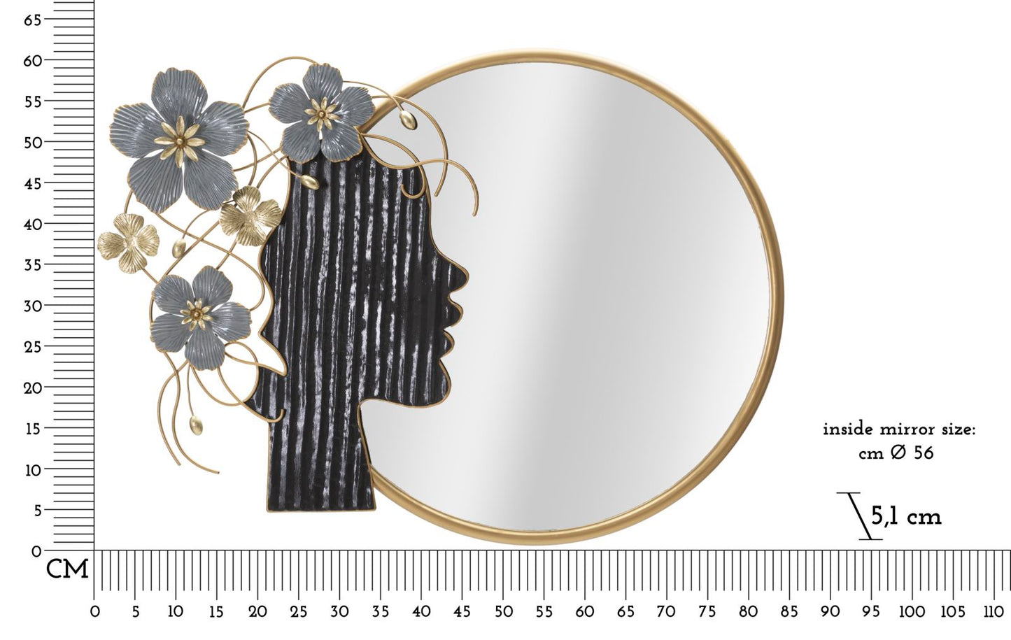 SPECCHIO DA MURO FEMME CM 81,9X7X61