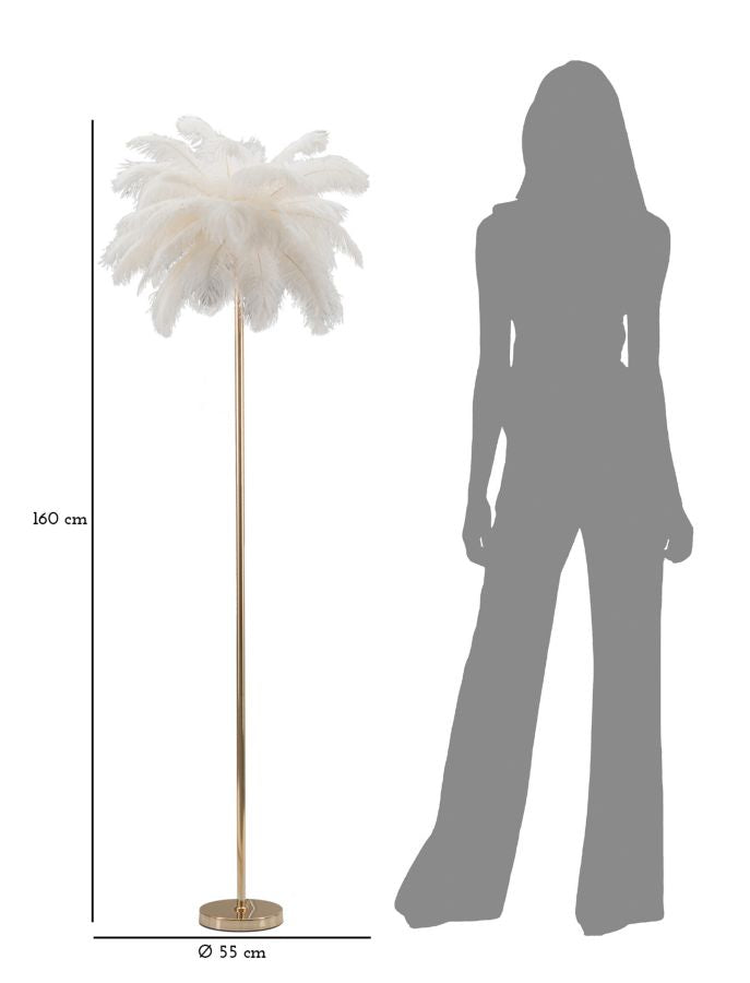 LAMPADA DA TERRA PALM BIANCA CM ? 55X160