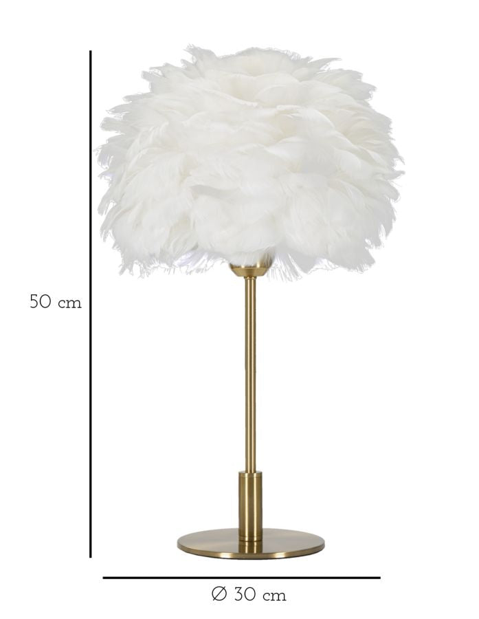 LAMPADA DA TAVOLO BOULE PLUME CM ? 30X50