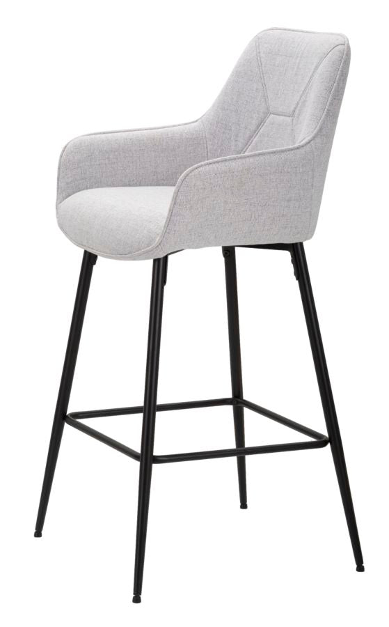 SGABELLO BAR GRIS SET 2 PZ CM 55X55X109
