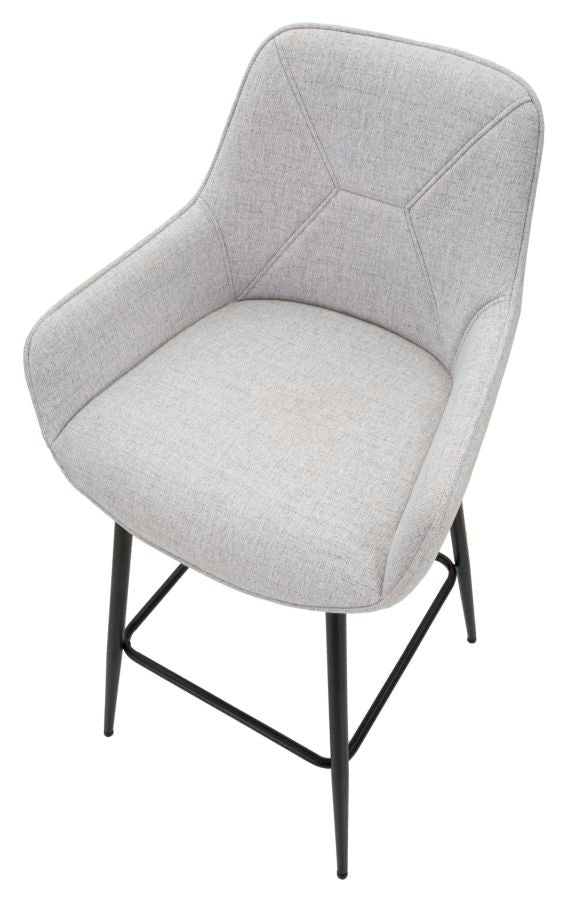 SGABELLO BAR GRIS SET 2 PZ CM 55X55X109