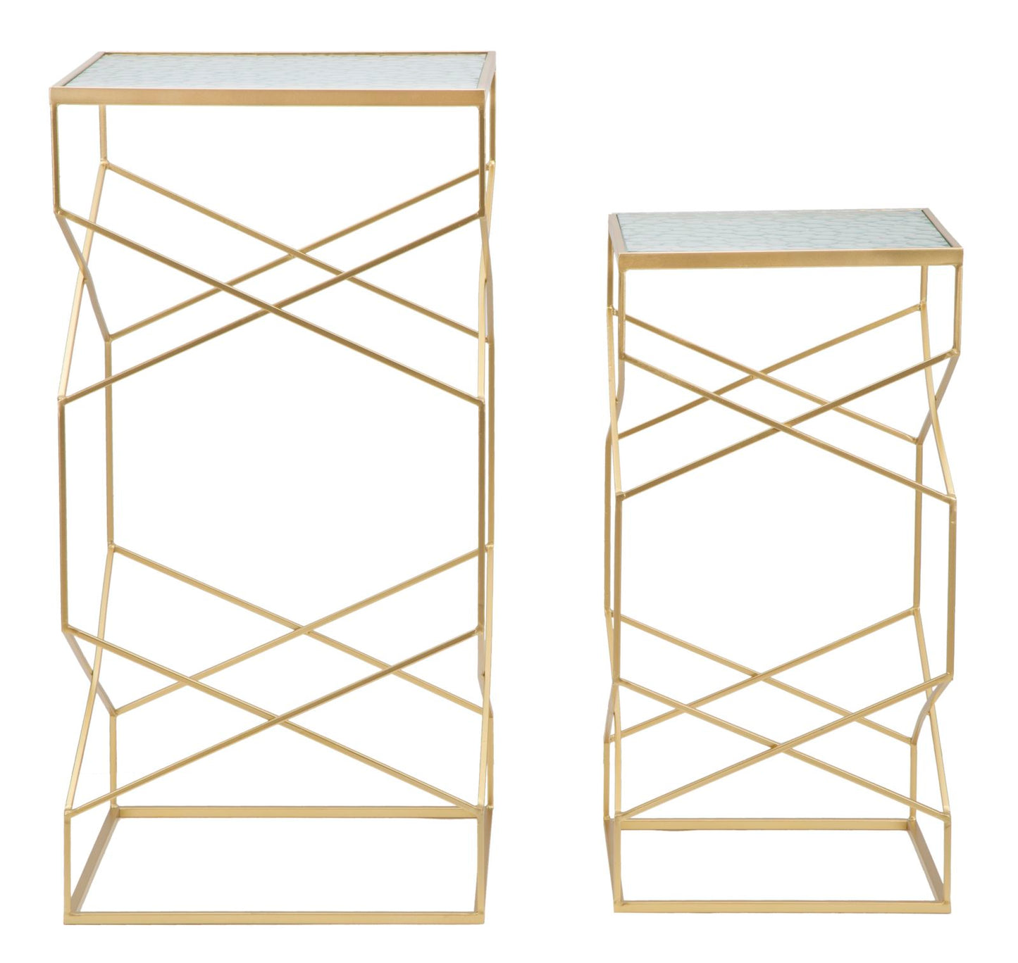P/TELEFONO VERRE COPPIA CM 50X50X100-40X40X80