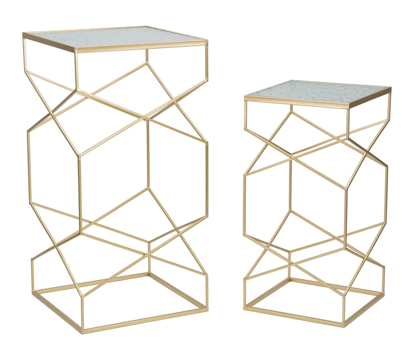 P/TELEFONO VERRE COPPIA CM 50X50X100-40X40X80