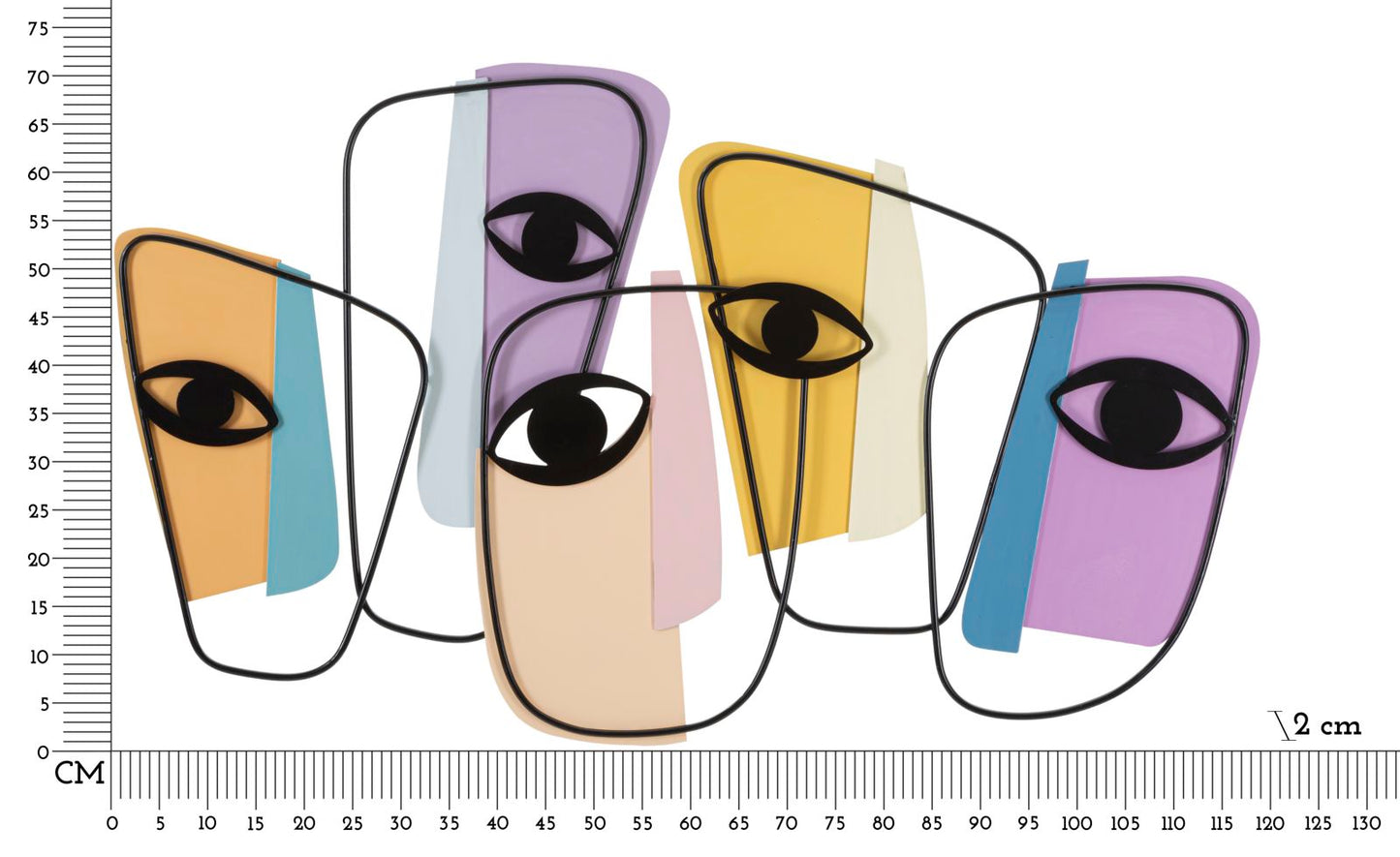 PANNELLO DA MURO YEUX -A- CM 120X2X72