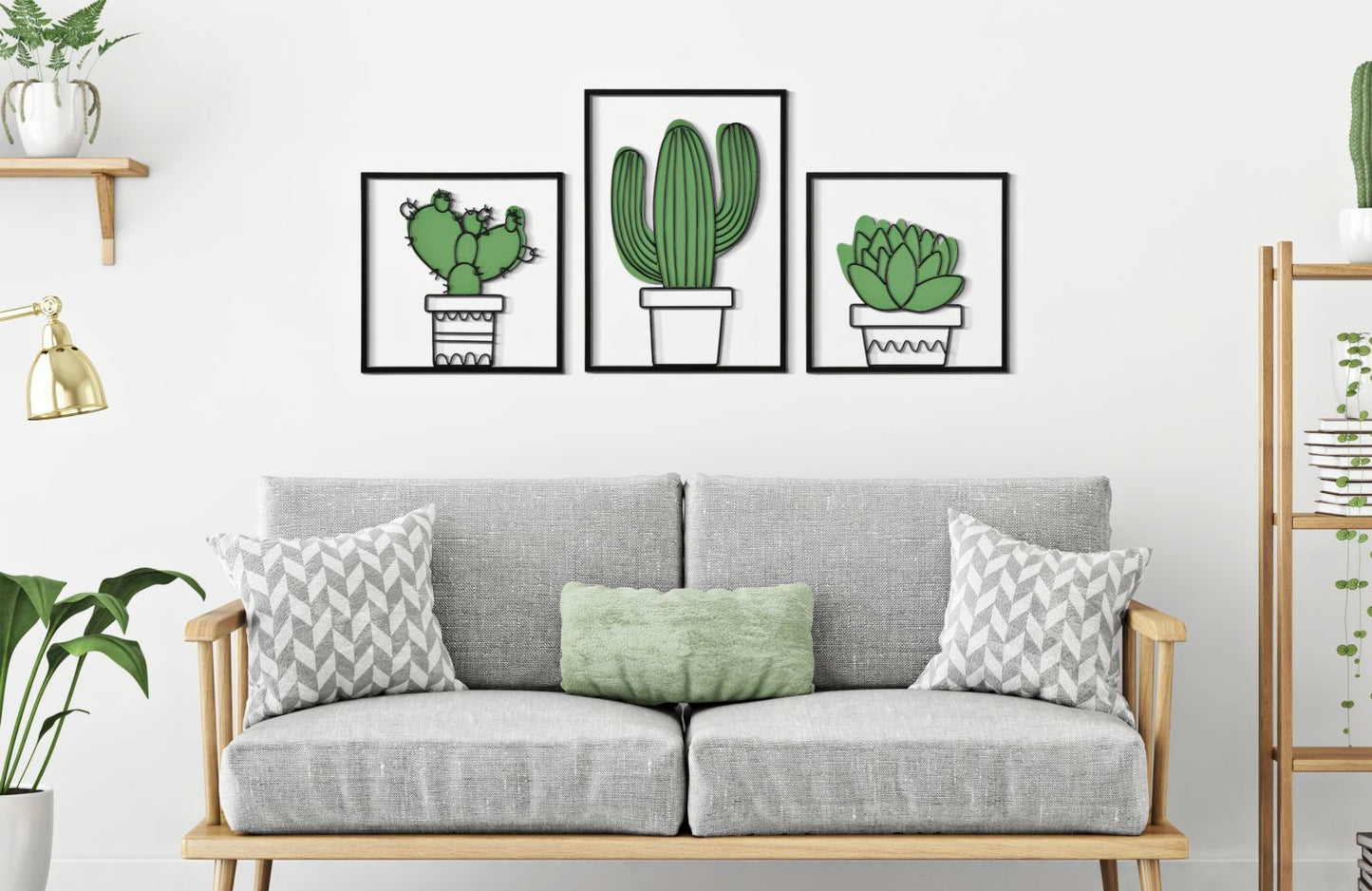 PANNELLO DA MURO CACTUS SET 3PZ 33X1,3X46,5-33X1,3X33