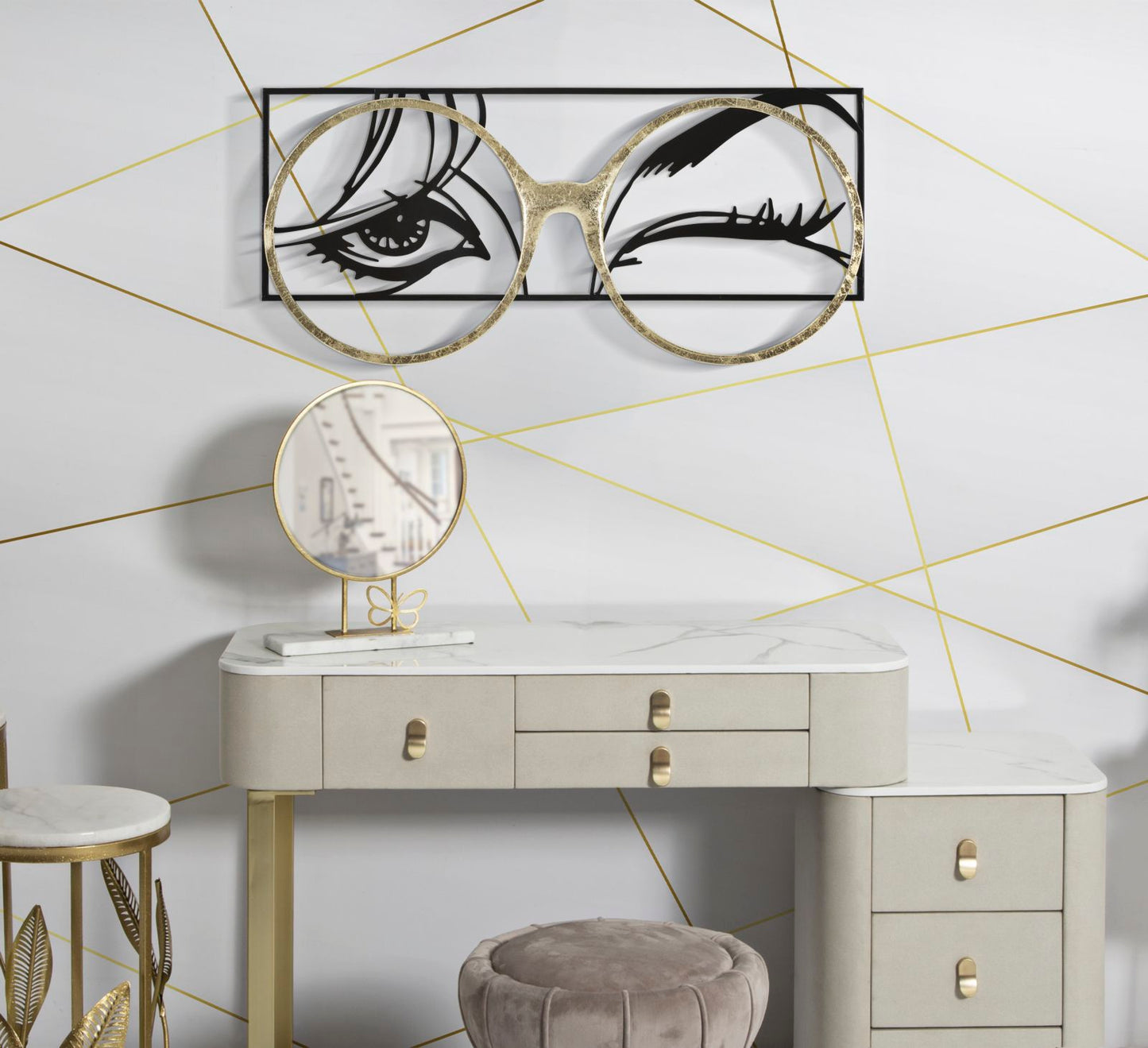 PANNEAU EN FERRO LUNETTES CM 89,5X3,8X41,3