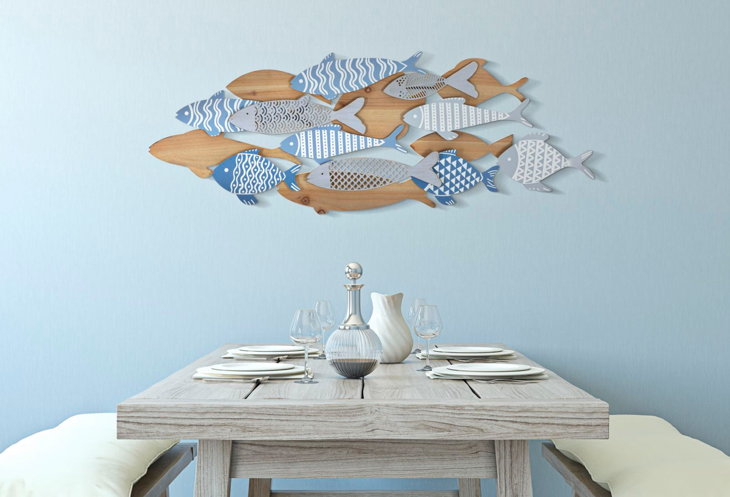PANNELLO DA MURO POISSON MER CM 91X3X33,5