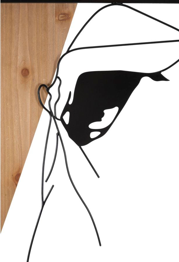 PANNELLO DA MURO BANDE -B- FERRO E BOIS CM 50X2X90