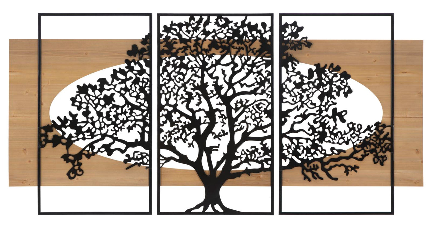 PANNELLO DA MURO ARBRE FERRO E BOIS SET 3PZ CM 176X2X90 (63X2X90-50X2X90)