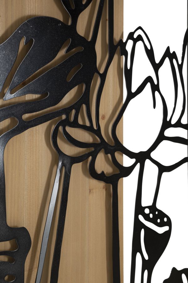 PANNELLO DA MURO LOTUS FERRO E BOIS CM 60X2X90