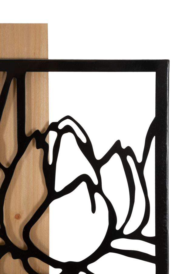 PANNELLO DA MURO LOTUS FERRO E BOIS CM 60X2X90