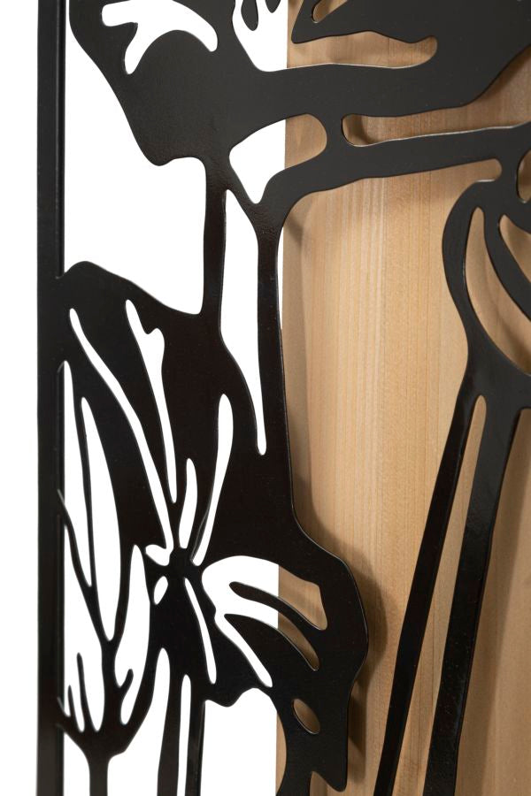 PANNELLO DA MURO LOTUS FERRO E BOIS CM 60X2X90