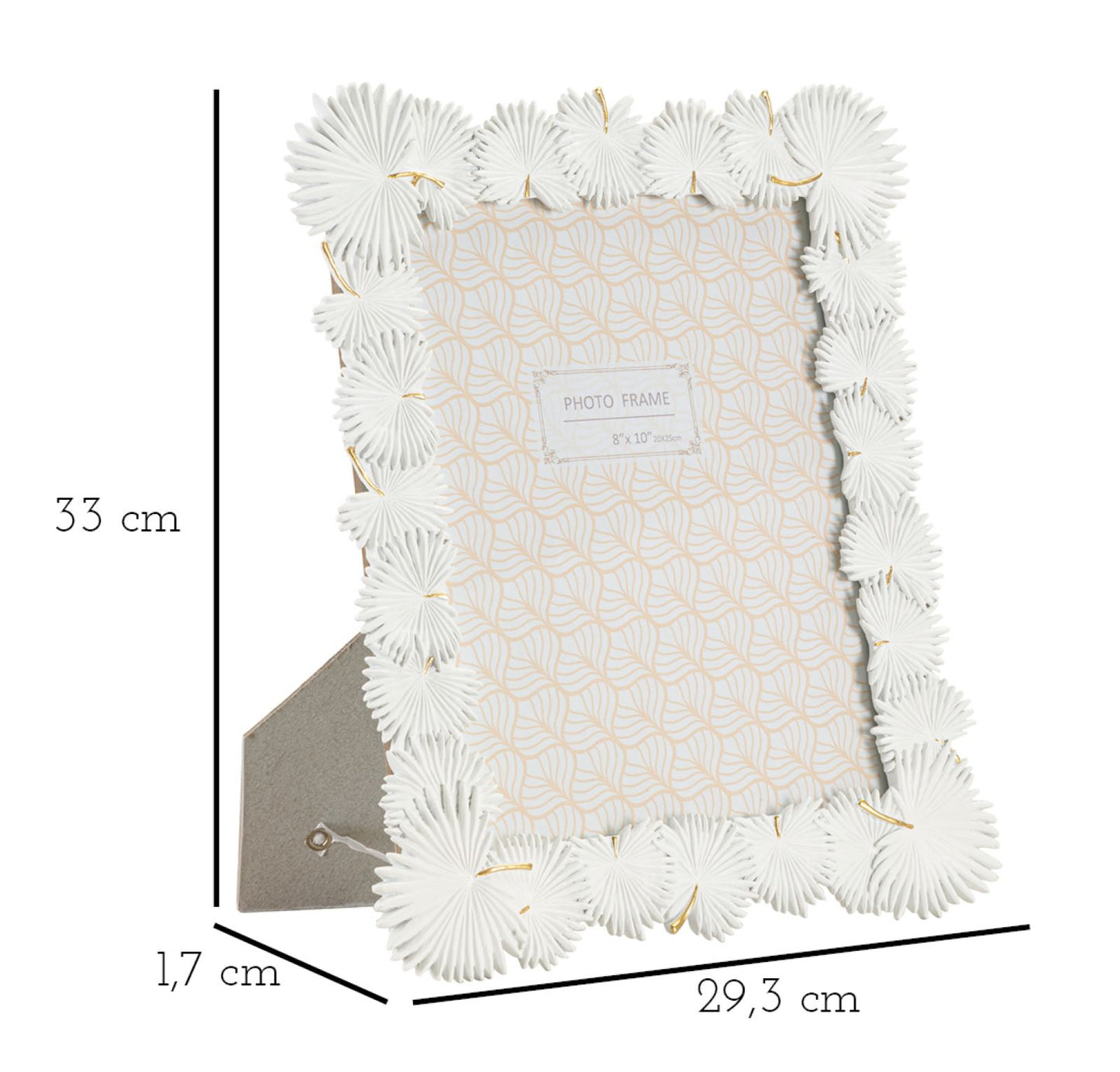 CORNICHE FEUILLE DE PALMIER CM 28,5X1,7X33 (MISURA INTERNA CM 20X25)