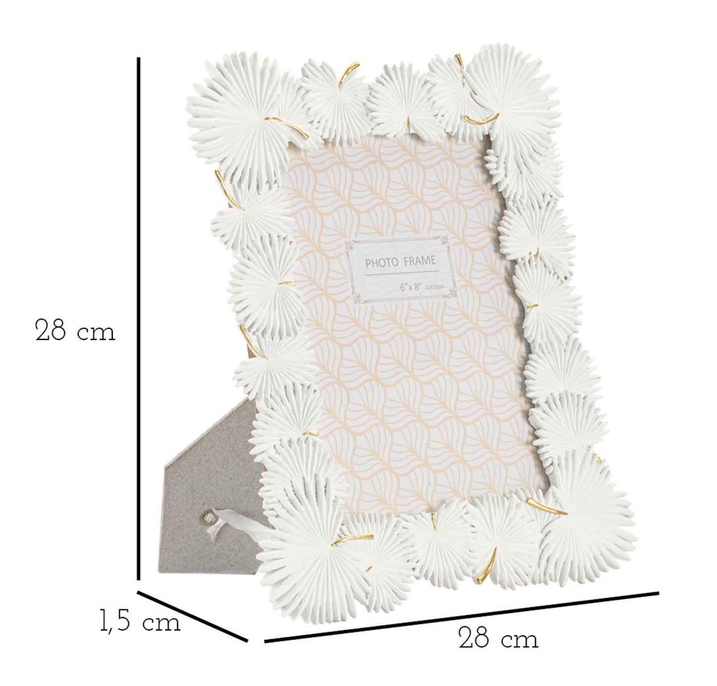 CORNICHE FEUILLE DE PALMIER CM 22,7X1,5X28 (MISURA INTERNA CM 15X20)