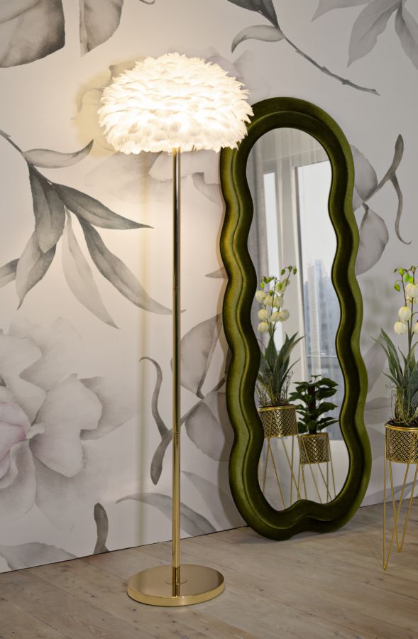 LAMPADA DA TERRA PLUMES SLIM BIANCA CM ? 43X170