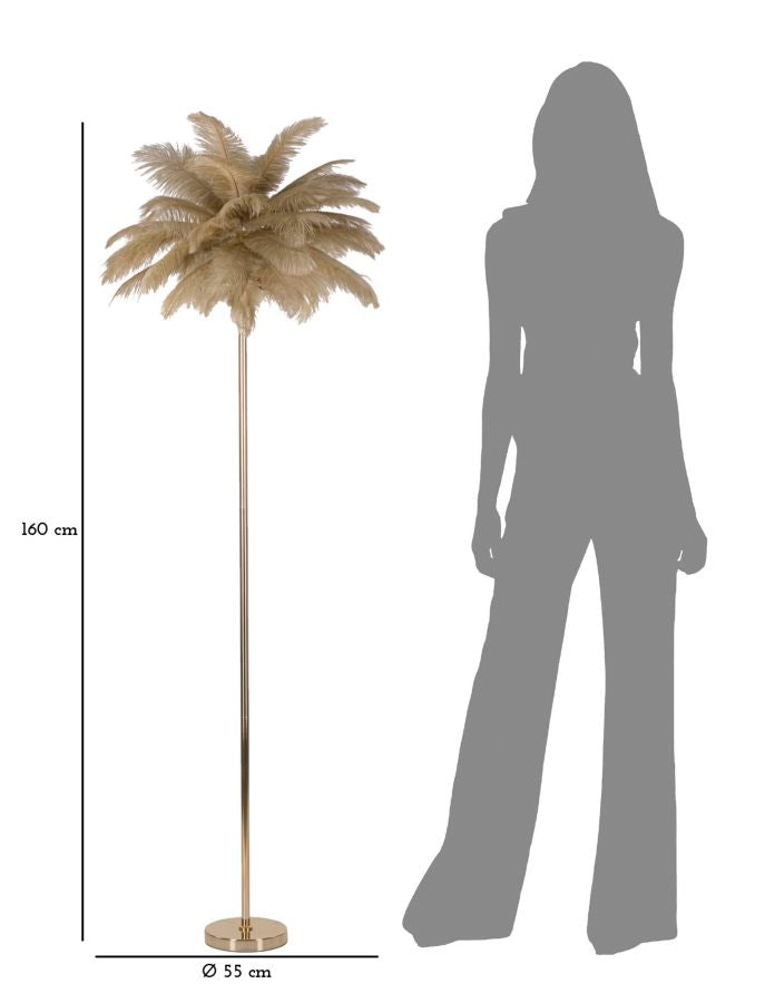 LAMPADA DA TERRA PALM CAMMELLO CM ? 55X160
