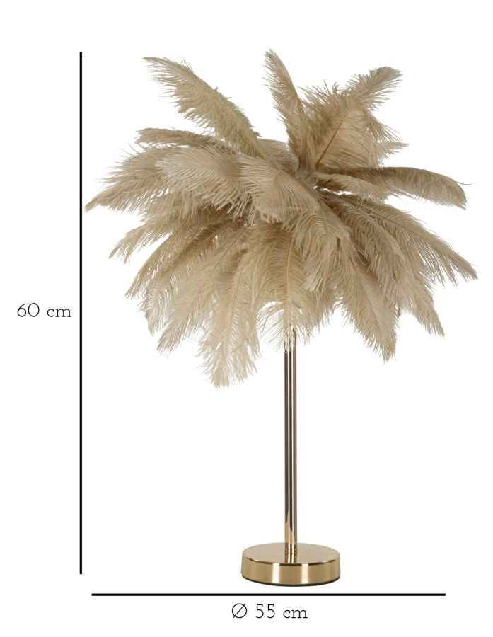 LAMPADA DA TAVOLO PALM CAMMELLO CM ? 55X60