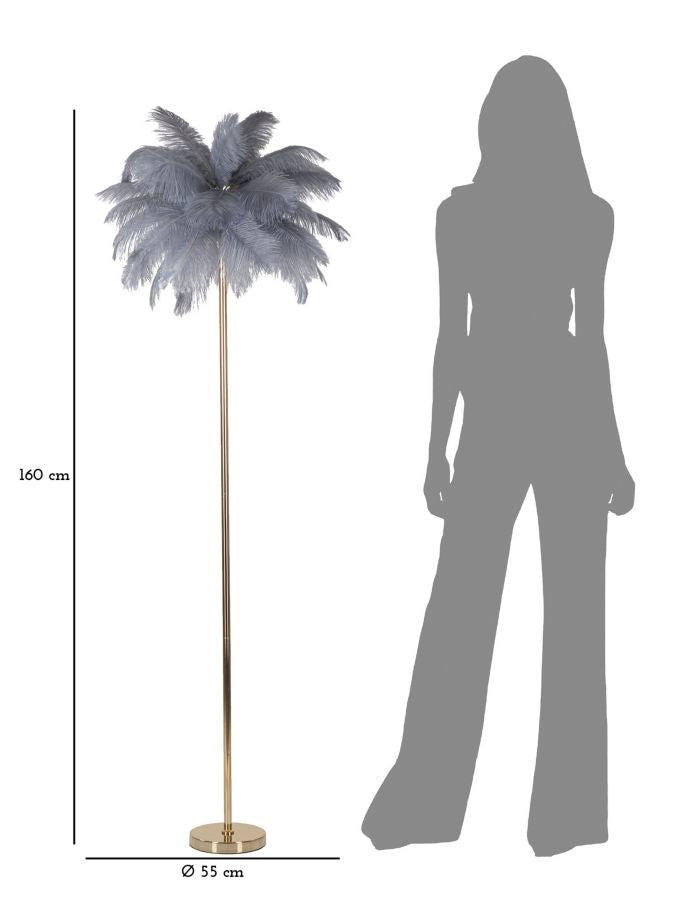 LAMPADA DA TERRA PALM GRIGIA CM ? 55X160