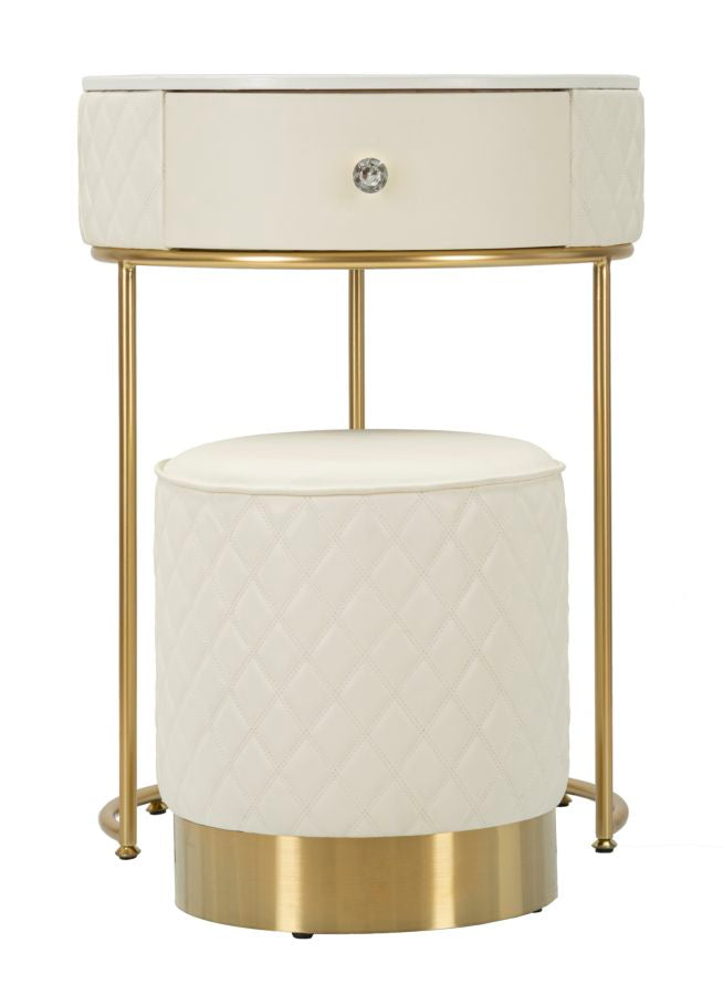 COMODINO/TOLETTA C/PUFF SHARON CM ? 52X70 - ? 36X39