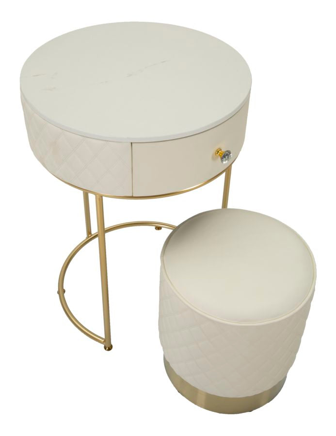 COMODINO/TOLETTA C/PUFF SHARON CM ? 52X70 - ? 36X39