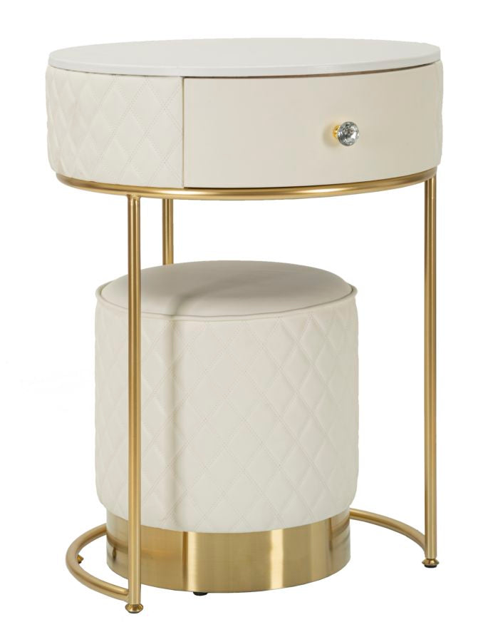 COMODINO/TOLETTA C/PUFF SHARON CM ? 52X70 - ? 36X39